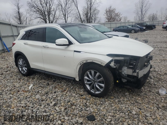 2020 Infiniti QX50 Essential with VIN 3PCAJ5M34LF115600, listed as a Copart auction lot 78370384 with 39,246 mi miles and Non Repairable. Bid and sale history available at DreamBid. Image 4.