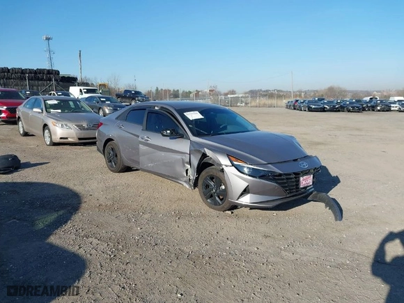 2023 Hyundai Elantra SEL with VIN KMHLM4AG9PU566192, listed as a IAAI auction lot 41763506 with 17,813 mi miles. Bid and sale history available at carsss.com. Image 1.