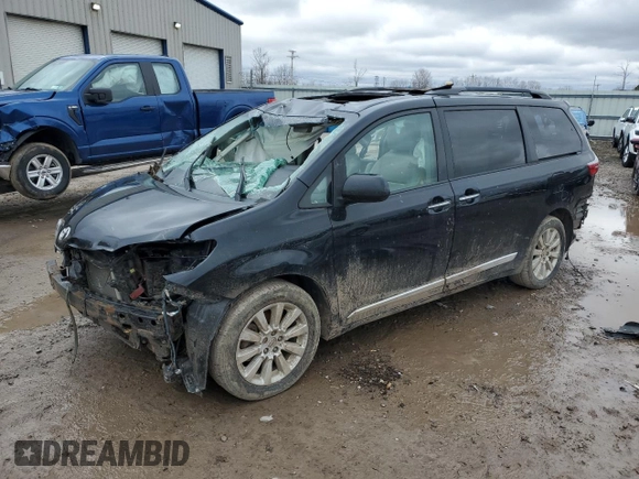 2015 Toyota Sienna Ltd with VIN 5TDDK3DC2FS111205, listed as a Copart auction lot 48131765 with 175,782 mi miles and Salvage Title. Bid and sale history available at carsss.com. Image 1.