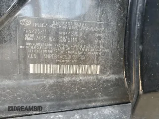 2011 Hyundai Sonata GLS z VIN 5NPEB4AC5BH253806, wystawiony jako Copart lot #57609965 z przebiegiem 175 278 mil mil oraz Szkoda całkowita • Salvage title. Historia ofert i sprzedaży dostępna na DreamBid. Obrazek 12.