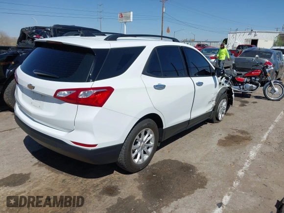 2019 Chevrolet Equinox LS z VIN 3GNAXHEV4KS593156, wystawiony jako IAAI lot #41979511 z przebiegiem 53 124 mil mil oraz . Historia ofert i sprzedaży dostępna na DreamBid. Obrazek 4.