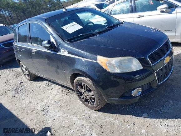 2009 Chevrolet Aveo LT w/2LT with VIN KL1TG66EX9B349321, listed as a IAAI auction lot 41575885 with 177,270 mi miles. Bid and sale history available at carsss.com. Image 1.