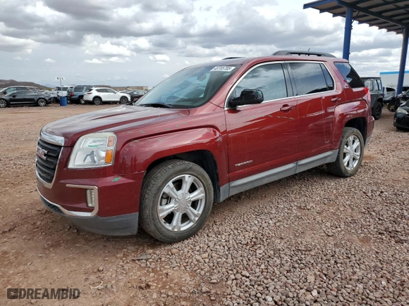 2017 GMC Terrain SLE with VIN 2GKFLNE35H6184313, listed as a Copart auction lot 48785705 with 96,361 mi miles and Salvage Title. Bid and sale history available at carsss.com. Image 1.