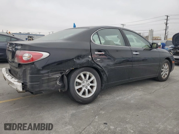 2002 Lexus ES 300 with VIN JTHBF30G520049637, listed as a Copart auction lot 58235085 with 123,290 mi miles and Salvage title. Bid and sale history available at DreamBid. Image 3.