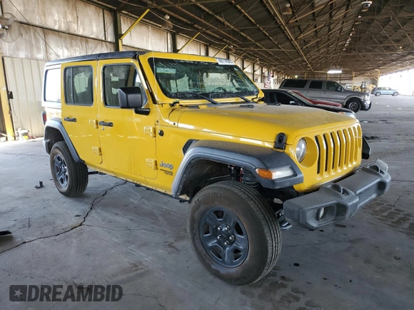 2018 Jeep Wrangler Unlimited Sport z VIN 1C4HJXDG9JW291015, wystawiony jako Copart lot #46114545 z przebiegiem 81 288 mil mil oraz Szkoda całkowita • Salvage title. Historia ofert i sprzedaży dostępna na DreamBid. Obrazek 4.