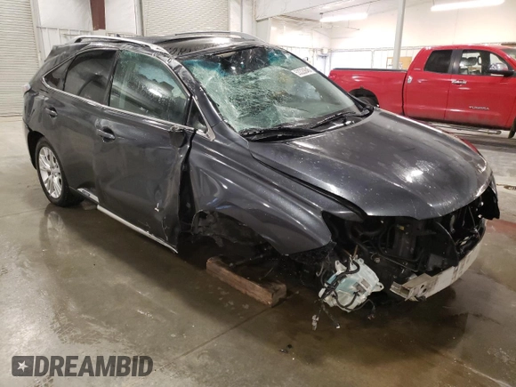 2011 Lexus RX 450h with VIN JTJBC1BA7B2418961, listed as a Copart auction lot 53320645 with 201,321 mi miles and Salvage Title. Bid and sale history available at DreamBid. Image 4.