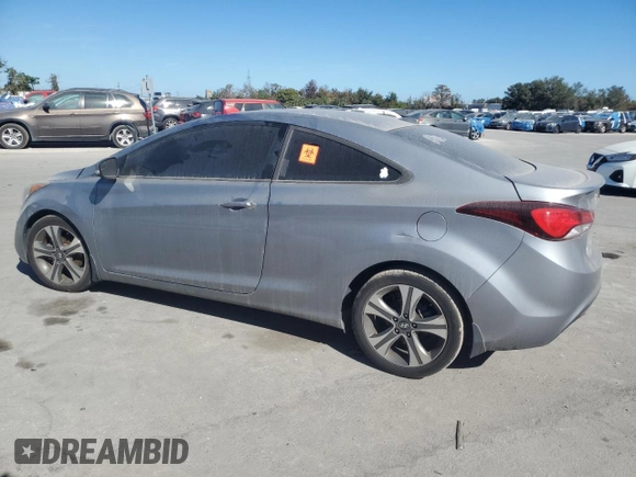 2014 Hyundai Elantra Coupe with VIN KMHDH6AH0EU029186, listed as a Copart auction lot 82584754 with 0 mi miles and Salvage Title. Bid and sale history available at carsss.com. Image 2.