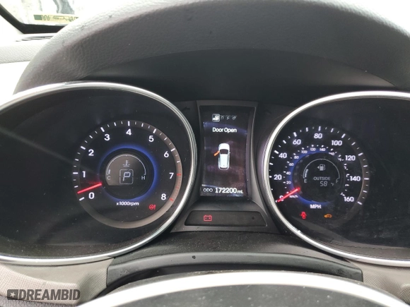 2013 Hyundai Santa Fe 2.0T Sport with VIN 5XYZUDLA6DG118531, listed as a Copart auction lot 52639755 with 172,200 mi miles and Clean Title. Bid and sale history available at carsss.com. Image 9.