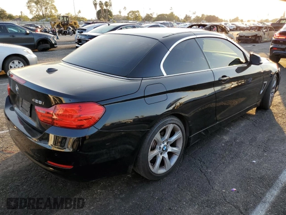 2015 BMW 4 Series 428i with VIN WBA3V7C57FP772037, listed as a Copart auction lot 42455645 with 207,970 mi miles and Salvage Title. Bid and sale history available at carsss.com. Image 3.