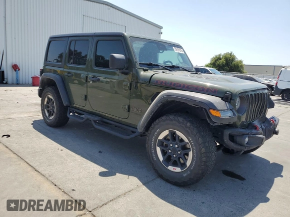2021 Jeep Wrangler Unlimited Rubicon z VIN 1C4HJXFG6MW700458, wystawiony jako Copart lot #59791015 z przebiegiem 45 562 mil mil oraz Szkoda całkowita • Salvage title. Historia ofert i sprzedaży dostępna na DreamBid. Obrazek 4.