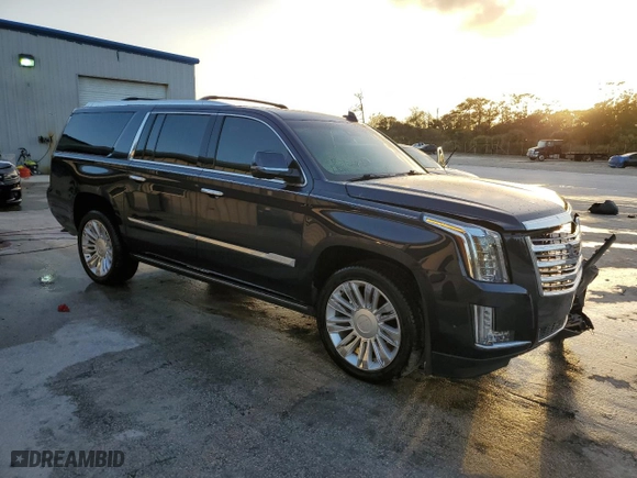 2017 Cadillac Escalade ESV Platinum with VIN 1GYS4KKJ5HR286959, listed as a Copart auction lot 78811494 with 102,811 mi miles and Salvage Title. Bid and sale history available at carsss.com. Image 4.