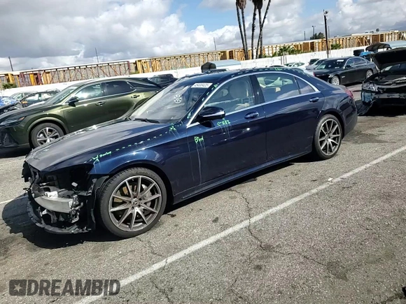 2020 Mercedes-Benz S-Class S 560 with VIN W1KUG8DB4LA569882, listed as a Copart auction lot 45408425 with 27,361 mi miles and Salvage Title. Bid and sale history available at carsss.com. Image 10.
