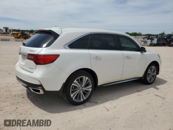 2018 Acura MDX Technology with VIN 5J8YD4H57JL000142, listed as a Copart auction lot 54399715 with 82,776 mi miles and Salvage title. Bid and sale history available at DreamBid. Image 3.