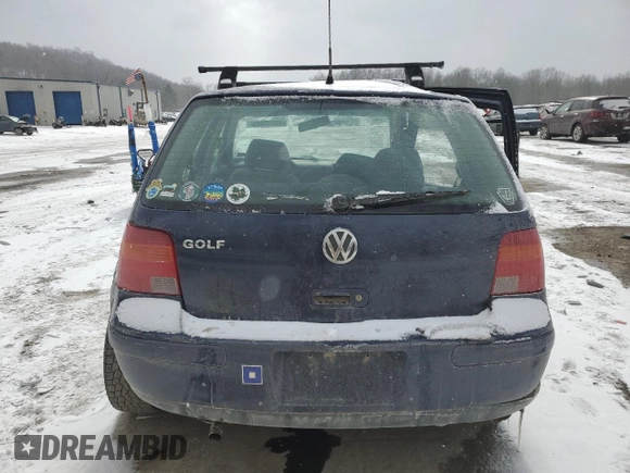 2000 Volkswagen Golf z VIN WVWGC21J1YW247691, wystawiony jako Copart lot #45855605 z przebiegiem Nie podano mil oraz Szkoda całkowita • Salvage title. Historia ofert i sprzedaży dostępna na DreamBid. Obrazek 6.
