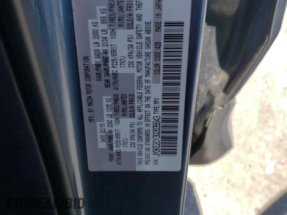 2016 Mazda CX-5 Touring with VIN JM3KE2CY3G0635643, listed as a Copart auction lot 52949105 with 179,464 mi miles and Clean Title. Bid and sale history available at carsss.com. Image 13.