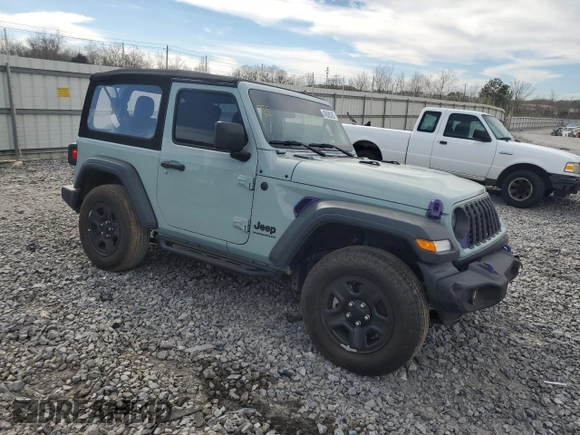 2024 Jeep Wrangler Sport S z VIN 1C4PJXAG4RW313496, wystawiony jako Copart lot #49688305 z przebiegiem 13 304 mil mil oraz Szkoda całkowita • Salvage title. Historia ofert i sprzedaży dostępna na DreamBid. Obrazek 4.
