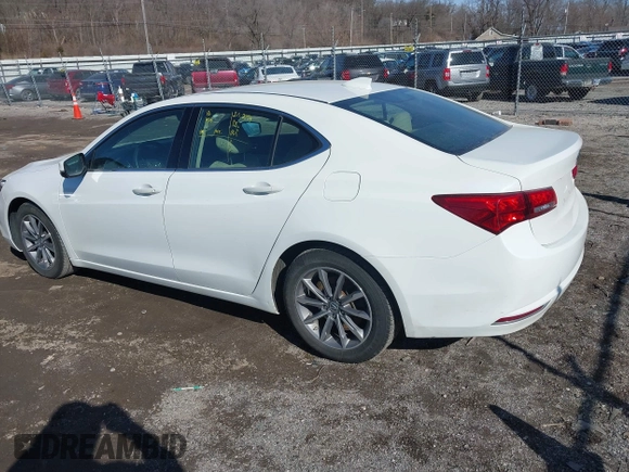 2018 Acura TLX w/Technology Pkg with VIN 19UUB1F59JA001116, listed as a IAAI auction lot 41747984 with 105,091 mi miles. Bid and sale history available at carsss.com. Image 3.