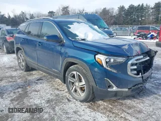 2020 GMC Terrain SLT with VIN 3GKALVEV4LL252018, listed as a IAAI auction lot 41355622 with 87,519 mi miles. Bid and sale history available at carsss.com. Image 1.