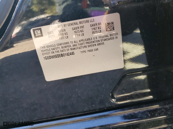 2011 Cadillac STS RWD w/1SB with VIN 1G6DW6ED5B0142445, listed as a Copart auction lot 84294854 with 207,405 mi miles and Salvage Title. Bid and sale history available at carsss.com. Image 15.