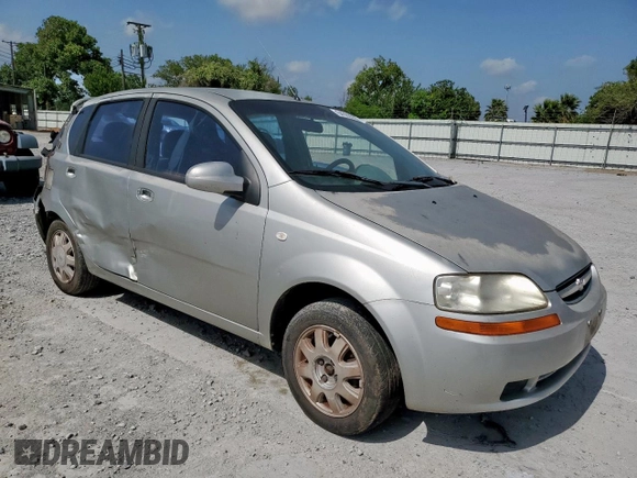 2005 Chevrolet Aveo LS with VIN KL1TD62665B359524, listed as a Copart auction lot 64398555 with 166,819 mi miles and Salvage title. Bid and sale history available at DreamBid. Image 4.