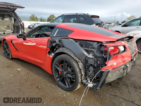 2015 Chevrolet Corvette 3LT with VIN 1G1YF2D79F5103863, listed as a Copart auction lot 47881365 with 46,411 mi miles and Salvage Title. Bid and sale history available at carsss.com. Image 2.