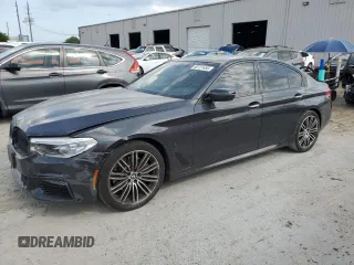 2017 BMW 5 Series 540i with VIN WBAJE5C37HG914805, listed as a Copart auction lot 50721455 with 56,668 mi miles and Salvage Title. Bid and sale history available at carsss.com. Image 1.
