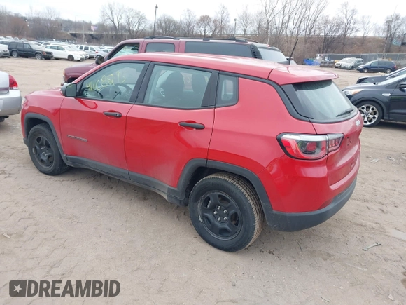 2019 Jeep Compass Sport z VIN 3C4NJCABXKT802534, wystawiony jako IAAI lot #41128295 z przebiegiem 66 719 mil mil oraz . Historia ofert i sprzedaży dostępna na DreamBid. Obrazek 3.