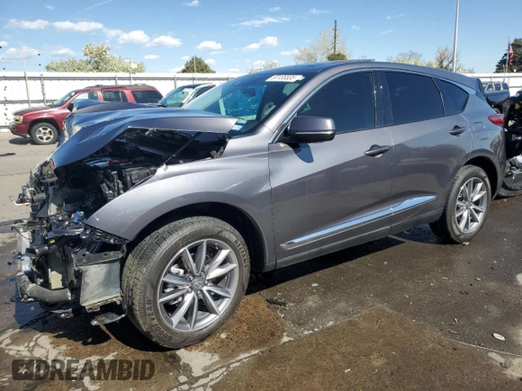 2021 Acura RDX Technology with VIN 5J8TC1H5XML023706, listed as a Copart auction lot 53155535 with 52,636 mi miles and Salvage title. Bid and sale history available at DreamBid. Image 1.