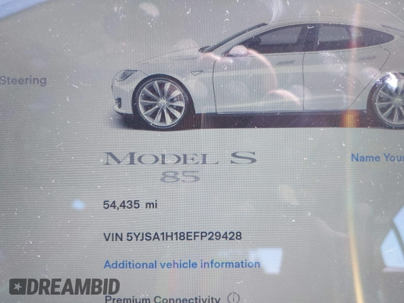 2014 Tesla Model S 60 с VIN 5YJSA1H18EFP29428, выставлен на аукционе IAAI как лот 42690205 с пробегом 54 435 миль миль и . История ставок и продаж доступна на DreamBid. Изображение 7.