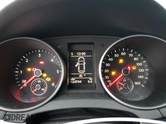 2012 Volkswagen Golf TDI with VIN WVWNM7AJ0CW151741, listed as a Copart auction lot 86018434 with 124,794 mi miles and Clean title. Bid and sale history available at DreamBid. Image 9.
