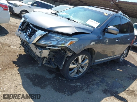 2016 Nissan Pathfinder SL with VIN 5N1AR2MN0GC604373, listed as a IAAI auction lot 41887193 with 147,894 mi miles and . Bid and sale history available at DreamBid. Image 2.