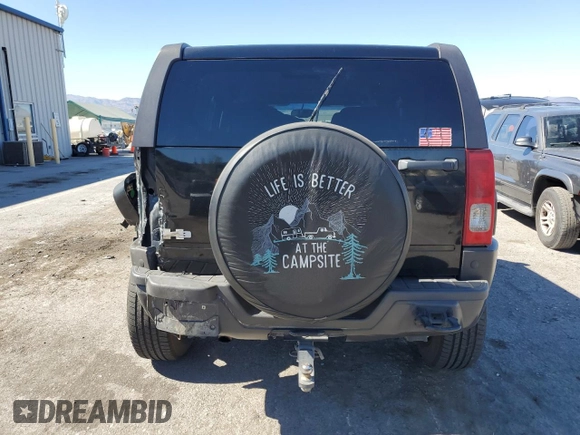 2007 Hummer H3 SUV with VIN 5GTDN13EX78168376, listed as a Copart auction lot 61085834 with 215,205 mi miles and Salvage Title. Bid and sale history available at carsss.com. Image 6.