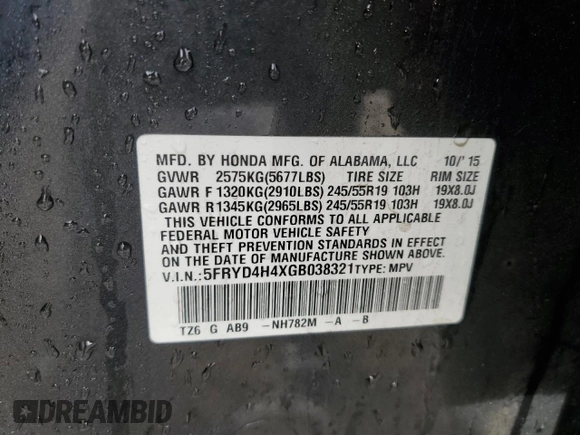 2016 Acura MDX w/Tech with VIN 5FRYD4H4XGB038321, listed as a Copart auction lot 81825384 with 155,598 mi miles and Salvage Title. Bid and sale history available at carsss.com. Image 14.