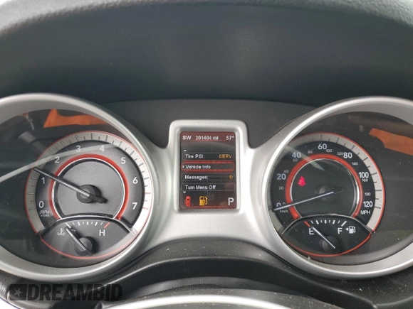 2012 Dodge Journey SXT with VIN 3C4PDDBG5CT226207, listed as a Copart auction lot 57668305 with 201,404 mi miles and Clean title. Bid and sale history available at DreamBid. Image 9.