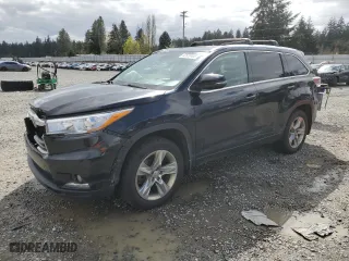2015 Toyota Highlander Limited with VIN 5TDDKRFHXFS128698, listed as a Copart auction lot 52610495 with 161,412 mi miles and Salvage Title. Bid and sale history available at carsss.com. Image 1.