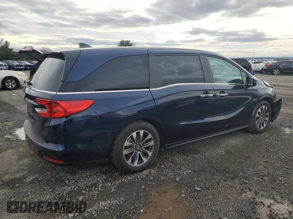 2023 Honda Odyssey EX-L with VIN 5FNRL6H69PB059019, listed as a Copart auction lot 85905154 with 33,091 mi miles and Salvage Title. Bid and sale history available at carsss.com. Image 3.