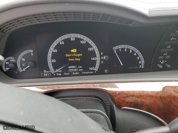 2012 Mercedes-Benz S-Class S 550 with VIN WDDNG9EB2CA436045, listed as a Copart auction lot 51347125 with 125,107 mi miles and Salvage Title. Bid and sale history available at carsss.com. Image 9.