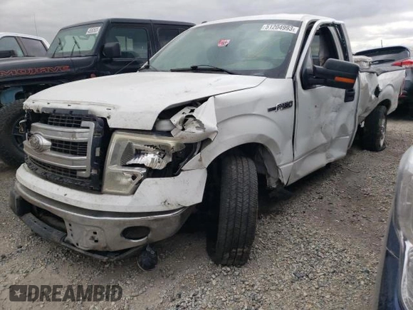 2014 Ford F-150 XL with VIN 1FTMF1CM6EKD18186, listed as a Copart auction lot 61615745 with Not provided miles and Salvage title. Bid and sale history available at DreamBid. Image 1.