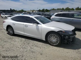 2018 Lexus LS with VIN JTHB51FF7J5003380, listed as a Copart auction lot 52611435 with 86,573 mi miles and Salvage Title. Bid and sale history available at carsss.com. Image 4.