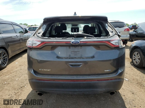 2017 Ford Edge SE with VIN 2FMPK4G91HBB33828, listed as a Copart auction lot 58813755 with 54,248 mi miles and Salvage title. Bid and sale history available at DreamBid. Image 6.