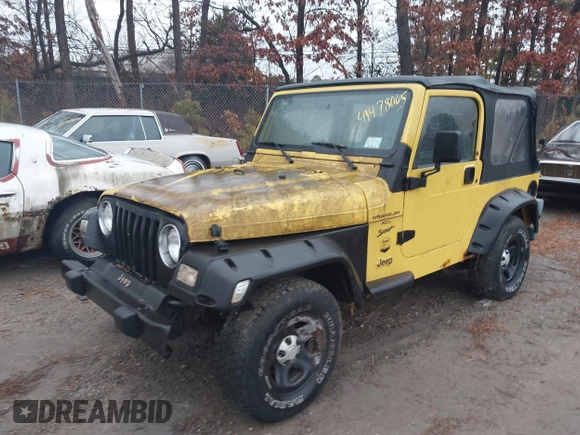 2000 Jeep Wrangler Sport with VIN 1J4FA49S4YP763414, listed as a IAAI auction lot 41478005 with 222,012 mi miles and . Bid and sale history available at DreamBid. Image 2.