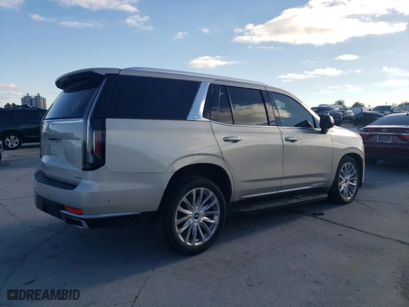 2022 Cadillac Escalade Premium Luxury with VIN 1GYS3CKL1NR172334, listed as a Copart auction lot 87058984 with 0 mi miles and Salvage Title. Bid and sale history available at carsss.com. Image 3.
