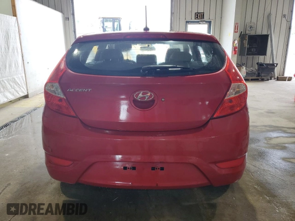2015 Hyundai Accent GS with VIN KMHCT5AE8FU220916, listed as a Copart auction lot 55461005 with 197,811 mi miles and Salvage Title. Bid and sale history available at carsss.com. Image 6.