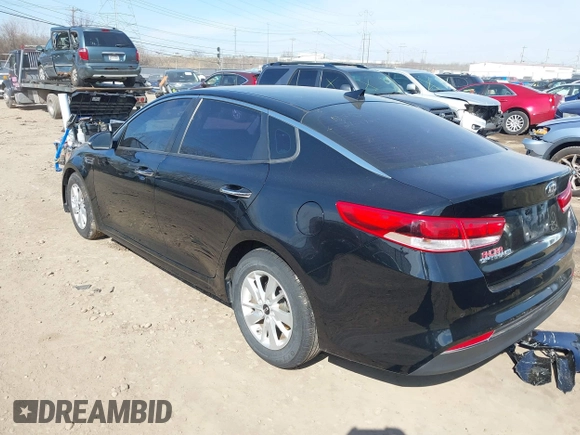 2018 Kia Optima LX with VIN 5XXGT4L32JG249287, listed as a IAAI auction lot 41701434 with 92,390 mi miles and . Bid and sale history available at DreamBid. Image 3.