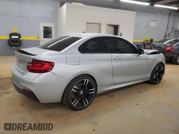 2015 BMW 2 Series 228i with VIN WBA1F5C54FV343572, listed as a Copart auction lot 45879685 with 90,715 mi miles and Salvage Title. Bid and sale history available at carsss.com. Image 3.