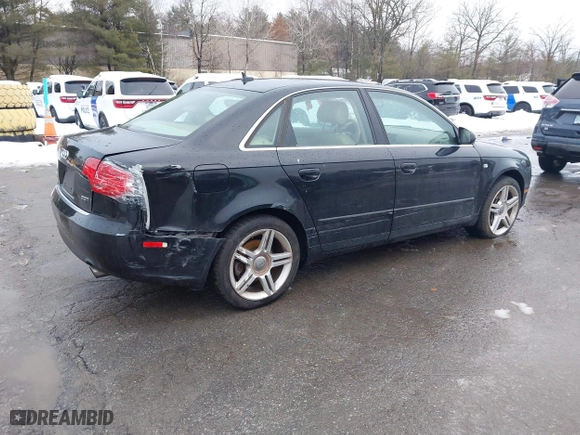 2007 Audi A4 2.0T with VIN WAUAF78E07A132737, listed as a IAAI auction lot 41574347 with 84,179 mi miles. Bid and sale history available at carsss.com. Image 4.