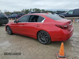 2019 Infiniti Q50 RED SPORT 400 with VIN JN1FV7AP5KM761024, listed as a Copart auction lot 85488304 with 91,709 mi miles and Salvage Title. Bid and sale history available at carsss.com. Image 2.