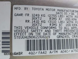 2006 Toyota Tacoma with VIN 5TEUU42N96Z268219, listed as a IAAI auction lot 41833805 with 151,872 mi miles. Bid and sale history available at carsss.com. Image 9.