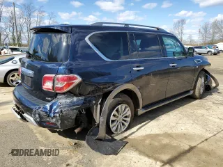 2017 Nissan Armada SV with VIN JN8AY2NC0H9503180, listed as a Copart auction lot 52064385 with Not Provided miles and Salvage Title. Bid and sale history available at DreamBid. Image 3.