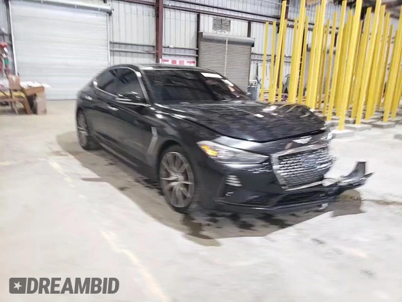 2019 Genesis G70 Dynamic with VIN KMTG34LE1KU019917, listed as a Copart auction lot 46551025 with 102,348 mi miles and Non Repairable. Bid and sale history available at DreamBid. Image 10.